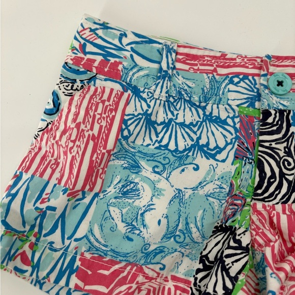 Lilly Pulitzer Walsh short summer remix patch cotton 3 inch inseam shorts size 0 - Picture 4 of 15